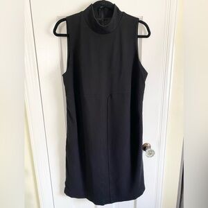 Context Y2K Sleeveless Mock Turtle Sheath Little Black Dress Womens Size XLarge